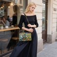 thumbnail image 5 of FORMRS Women Crossbody Purse with Chain Strap Vegan Leather Shoulder Handbag, Green Floral Garden, 5 of 7