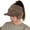 Khaki, variant on Women Autumn Winter Knitting Baseball Hat Letter Design Earflap Plush Warm Hat Outdoor Sport Windproof Ponytail Hat ,Gift