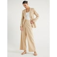 thumbnail image 2 of Scoop Women's and Women’s Plus Linen Blend Tailored Wide Leg Pants, Sizes 0-26W, 2 of 5