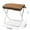 Brown, variant on Portable Folding Stool Ultralight Camping Fold up Foot Rest Stool for Outdoor Living Travel BBQ, Brown
