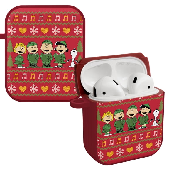 Peanuts Christmas HDX Case Cover Compatible with Apple AirPods Gen 1 & 2 (Christmas Sweater)