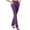 Purple, variant on PEASKJP High Waisted Yoga Leggings High Waisted Crossover Workout Lounge Bell Bottom Jazz Dress Pants, Navy XXL