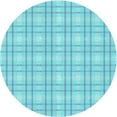 thumbnail image 1 of Ahgly Company Machine Washable Indoor Round Transitional Blue Turquoise Green Area Rugs, 7' Round, 1 of 7