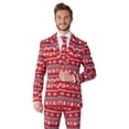 thumbnail image 4 of Suitmeister Men's Suits Nordic Pixel Red - XL Red, 4 of 6