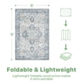 thumbnail image 4 of DEORAB Outdoor Rugs 6'X9' Chenille Patio Rug Three-Layer Material Imitation Silicone Spot Molding Camping Outside Rv Mat,Blue, 4 of 8