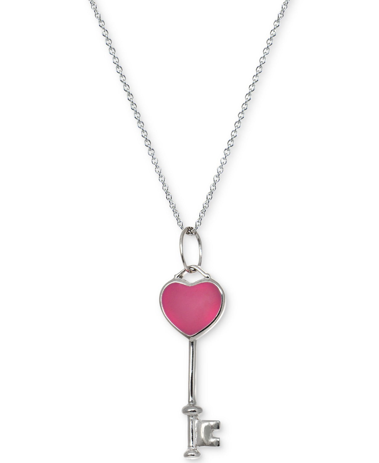 Giani Bernini Pink Enamel Heart Key 18 