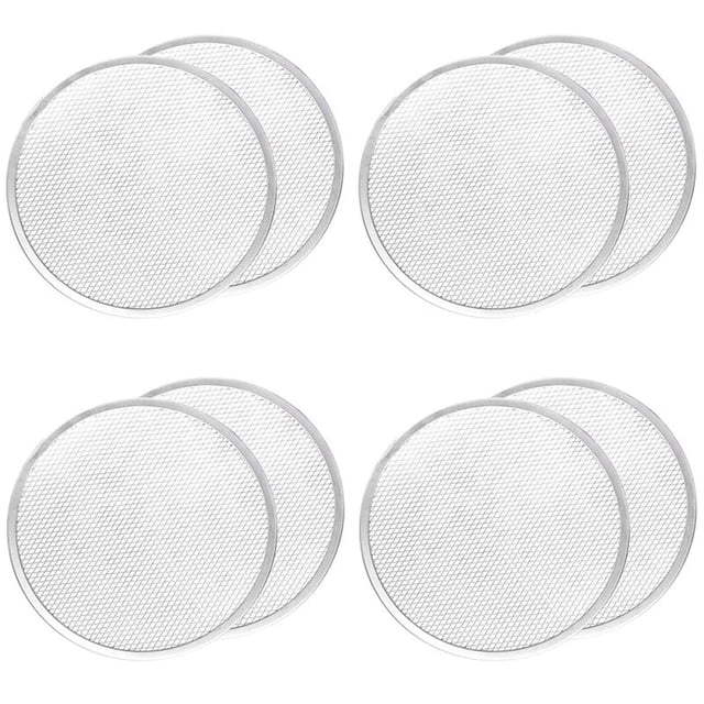 8X Pizza Screen, Pizza Pan,Pizza Pan for Oven, Pizza Tray, 12 Inch Seamless-Rim Aluminum Non Stick Pizza Screen