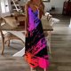 thumbnail image 2 of Mujeres Casual cuello en V sin mangas vendaje estampado de rayas chaleco suelto Sling vestido largo OAVQHLG3B Store lin121212, 2 of 4
