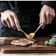 thumbnail image 2 of Cubiertos Western Steak Knife Acero Inoxidable Tenedor Cuchara Palillos Set Negro Oro ER, 2 of 2