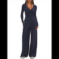 thumbnail image 1 of Conjuntos de 2 Piezas para Mujer para Estar en Casa en Otoño, Camisetas con Cuello Redondo y Pantalones Anchos, Conjuntos Casuales A Juego. Azul Oscuro S, 1 of 8