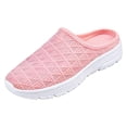 thumbnail image 5 of Rokment Women's Men's Mules Sneakers Wide Width Slip on Walking Shoes Breathable Comfortable Mesh Backless Closed Toe Sandals Summer Fall Pink Size 10.5, 5 of 7