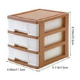 thumbnail image 3 of Plastic Storage Drawers, Drawer Desktop Storage Bin Unit Small Plastic Drawers Organizer Mini Storage Bin Container Organizer for Kitchen, Pantry, Desk Document Coffee, 3 of 7