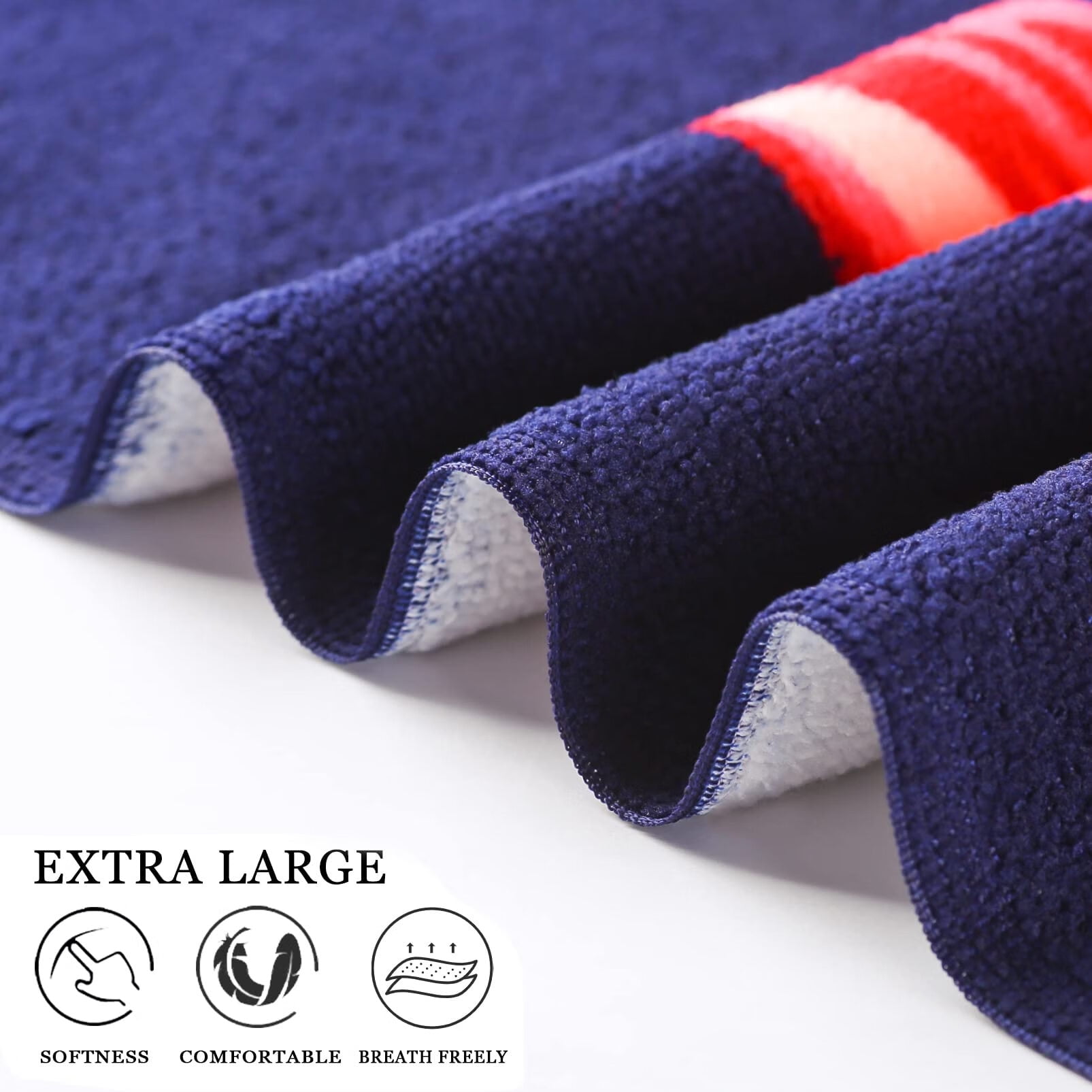 2 Pack Oversized Beach Towel Set, Extra Large Long XL Microfiber Pool Swim Towels,Quick Dry Super Absorbent Sandless Travel Towels Blanket Bluk,Adult Men Vacation Essentials,74"x36"- Flamingo Lobster