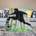 thumbnail image 2 of Orinice Soccer Player Football Sport Warm Lightweight Blanket Soft Fleece Blankets Throw Blanket Living Rooms Sofa Decor Cow Gifts All Seasons 3 Sizes 40x50in, 2 of 6