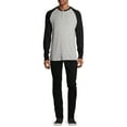 thumbnail image 5 of Hanes Men’s Ultrasoft Ribbed Modal Stretch Henley Pajama Top, 5 of 6