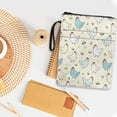 thumbnail image 3 of HELLHERO Chicken Garden Book Cover with Lightweight Polyester Fabric Zipper Pouch with Handle for Bible or Book Carrying Book Case, 3 of 8