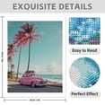 thumbnail image 3 of Diamond Art Kits for Adults - 5d Vintage Pink Car Beach Palms Wave Diamond Painting for Adults, Diamond Art for Adults Beginners, Diamond Painting Kits for Adults for Home Wall Decor, 3 of 7