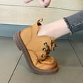 thumbnail image 5 of XIMIN Women's Bottom Boots Genuine Leather Lace-Up Platform Ankle Boots Short Heel Short Boots Ladies Casual Round Toe Shoes Boots Wide Calf Leather Boots, 5 of 6