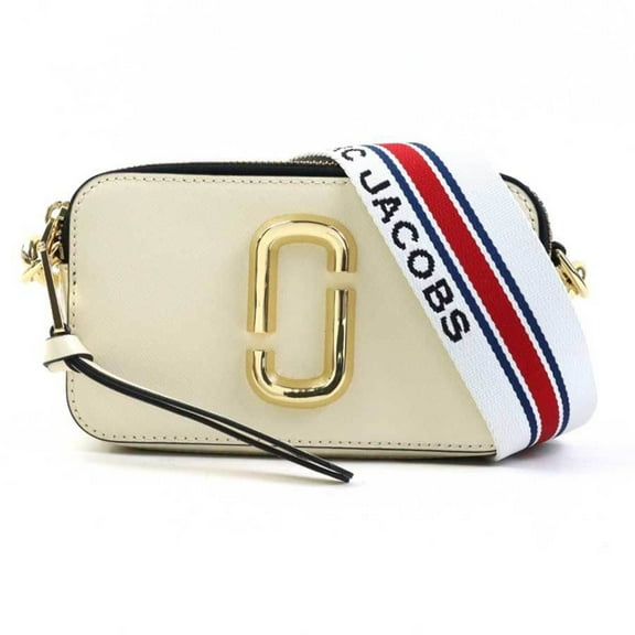Pre-Owned Marc Jacobs Women's Coated Canvas Shoulder Bag, Ivory and Black, H31336a (Good)