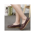 thumbnail image 5 of Gomelly Womens Casual Shoes Comfort Loafers Slip On Flats Breathable Boat Shoe Work Walking Brown 7, 5 of 7
