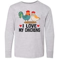 thumbnail image 3 of Inktastic Chicken Farmer I Love My Chickens Long Sleeve Youth T-Shirt, 3 of 5