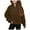 Coffee, variant on Girls Half Zipper Sweatshirts Cute Trendy Fall Pullover Crop Tops for Teen Girls Long Sleeve Sweater Clothes Thumb Hole Coffee,Size 7-8 Years