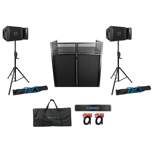 JBL DJ Package w/(2) VRX928LA 8" 400 Watt Array Speakers+Stands