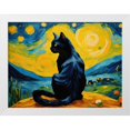 thumbnail image 2 of Stephen Chambers 14x12 White Modern Wood Framed Wall Art Titled - Black Cat 5, 2 of 6