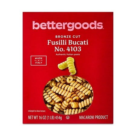 bettergoods Bronze Cut Fusilli Bucati Pasta, No. 4103, 16 oz