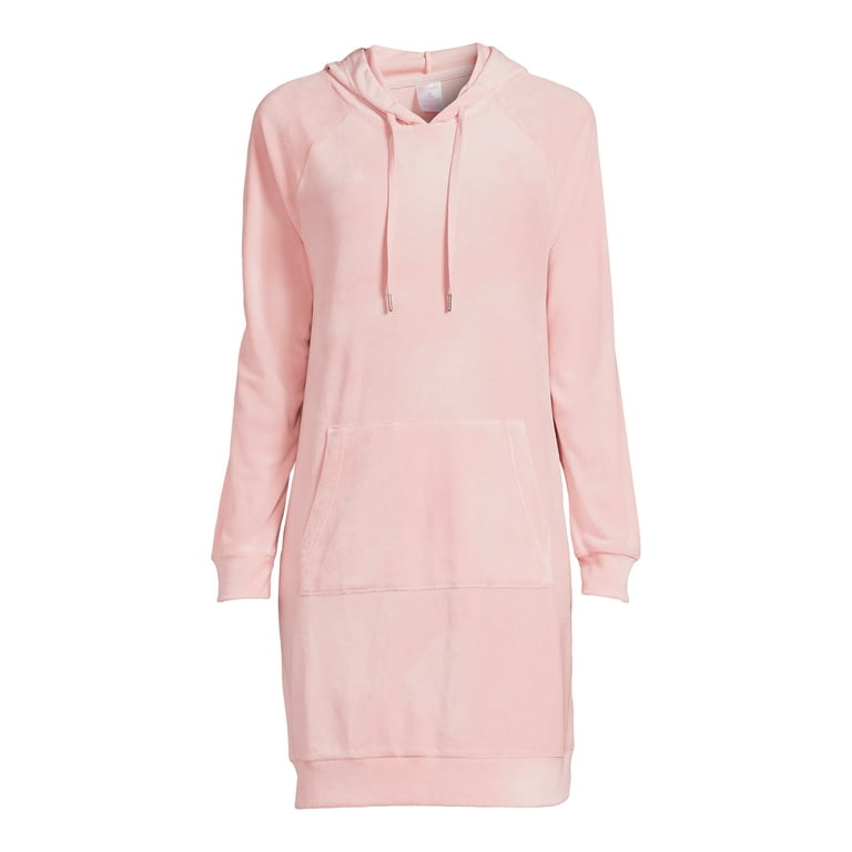 No Boundaries Juniors Velour Hoodie Dress Walmart