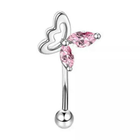 K-KED 1pc Eyebrow Steel Fashion Piercing Lip Nail Delicate Jewelry Stainless Steel Women Ring-D