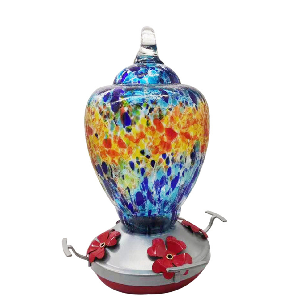 Hummingbird Feeder For Outdoors Hand Blown Glass Hummingbird Feeders