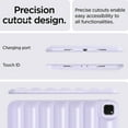 thumbnail image 6 of Allytechgroup Shockproof Case for Apple iPad Pro 11 Inch 2024, Wave Bubble Style Protective Cover Soft TPU Back Shell with Raised Edges for Camera & Screen, Lightpurple, 6 of 7