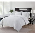 thumbnail image 2 of VCNY Home - King Comforter Set, Textured Basketweave Bedding with Matching Sham, Lightweight, Dorm Essentials (Nina White, King), 2 of 4