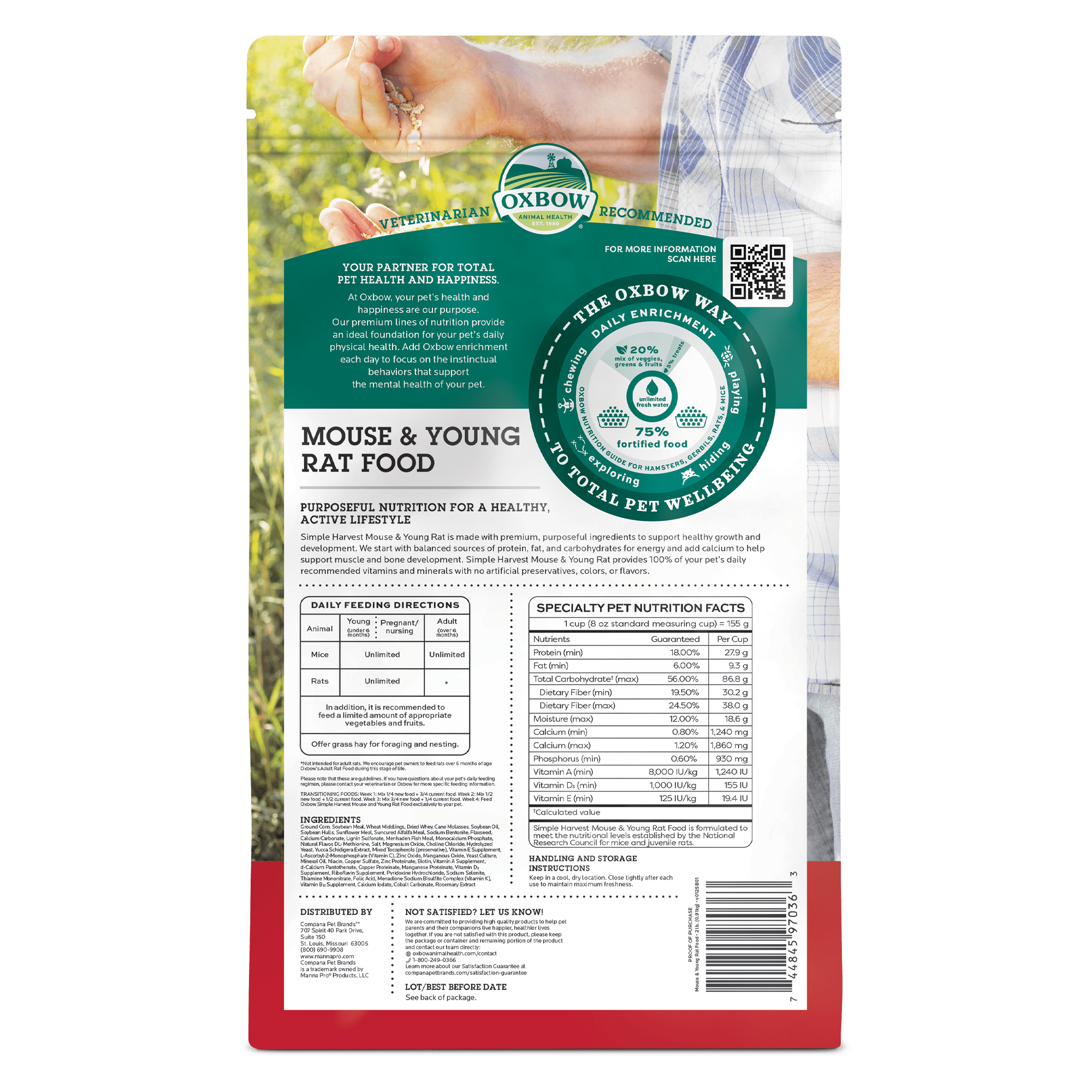 Oxbow Simple Harvest Young Mouse 2lb.
