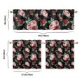 thumbnail image 6 of Kitchen Curtains and Valance Set 24 Inch Tier Pioneer Colorful Floral Curtains Small Drapes for Cafe Living Room Bathroom Farmhouse 3 Pieces Set Rod Pocket, 6 of 6
