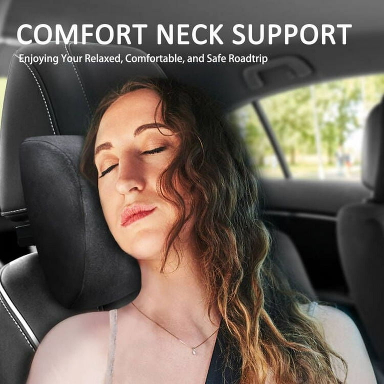 Car Seat Headrest Pad 3d Memory Foam Pillow Head Neck Pain Relief