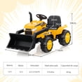 thumbnail image 3 of Costway Excavadora de Paseo para Niños a Batería 12V con Cazo de Excavación Ajustable Faros LED y Música 114 x 58 x 59 cm Amarillo, 3 of 10