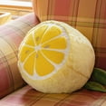 thumbnail image 4 of Soft Lemon Shaped Throw Pillow, Fruit Themed Shaped Cushions, Decorative Shaped Cushion for Couch, 10" x 11.5" Yellow, 1 Pack, 4 of 6
