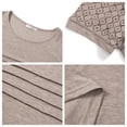 thumbnail image 6 of UVN Blouses for Women Lace Short Sleeve Shirts Summer Casual Dressy Crewneck Pleated Tunic Tops, 6 of 9