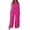 Red, variant on HNMKIU Wide Leg Jumpsuits for Women Sleeveless Loose Solid Color Stretchy with Pockets Plus Size Plus Size Pants Black,L