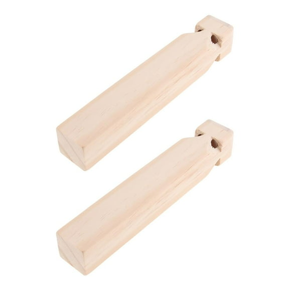 STARTIST 2 Pieces Square Wooden Train Whistle Toy for Kids Toddlers Adults,Early Musical