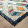 thumbnail image 5 of Laddha Home Designs 3.5' x 5.5' Diamond Striped Power Loomed Indoor Outdoor Area Throw Rug -, 5 of 9