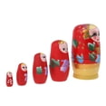 thumbnail image 2 of 5 Piezas Chica Roja Impresa de Anidación Rusa Matryoshka Juguetes yotijar Muñecas rusas, 2 of 9