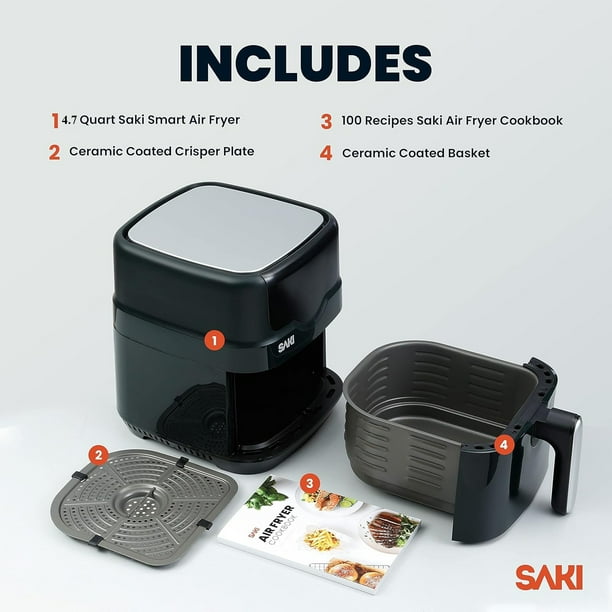 Smart Air Fryer 4.7 Quart Digital Air Fryer with App Control, 7