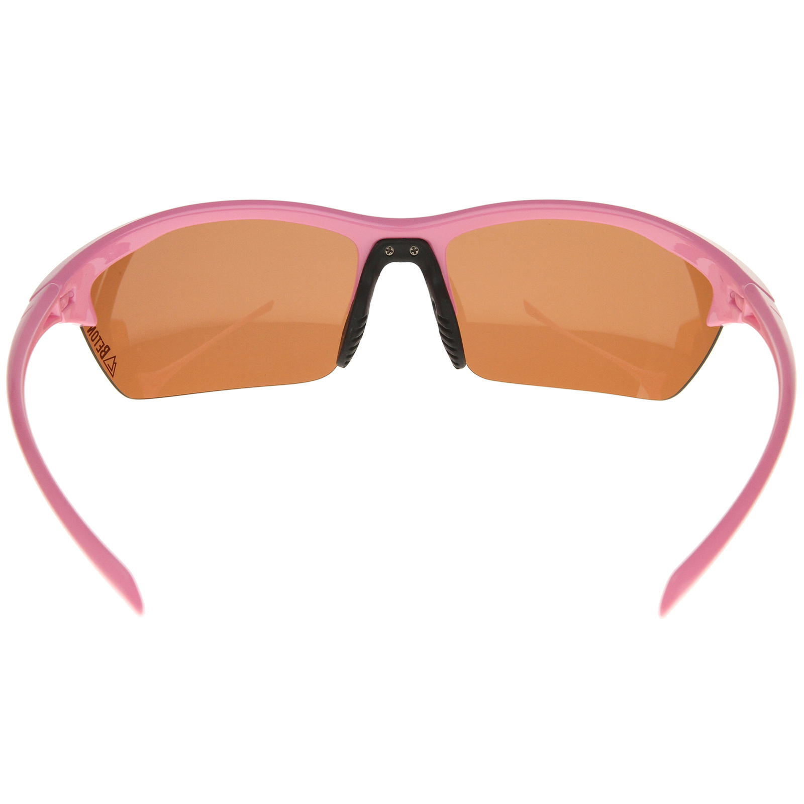 Beton Male Wakely - Polarized Shatterproof Lens Half-Frame TR-90 Sports Wrap Sunglasses (Shiny Pink / Brown) - 68mm - image 3 of 6