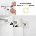 thumbnail image 5 of Cute Black Cat No Hook Shower Curtain with Snap in Liner Purple Lavender Flower Bee Country Style Fields Waterproof Bathroom Shower Curtain with See Through Top Window for Bathtub 72" x 72", 5 of 9