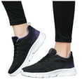 thumbnail image 3 of Fauean Womens Sneakers Fashionable Simple Flat Bottom Comfortable Lace up Casual Shoes Purple Size 40, 3 of 9