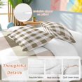 thumbnail image 3 of Brown Plaid Bedding 3 Piece Duvet Cover Set Twin Size, Spring Summer Farmhouse Buffalo Checkered Soft Microfiber Comforter Cover with Zipper Closure & Pillowcases, Wrinkle & FadeResistant Quilt Cover, 3 of 9