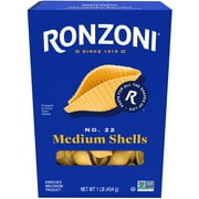 Ronzoni Medium Shells, 16 oz, Non GMO, Mid-Size for Thick Sauces and Salads, (Shelf Stable)